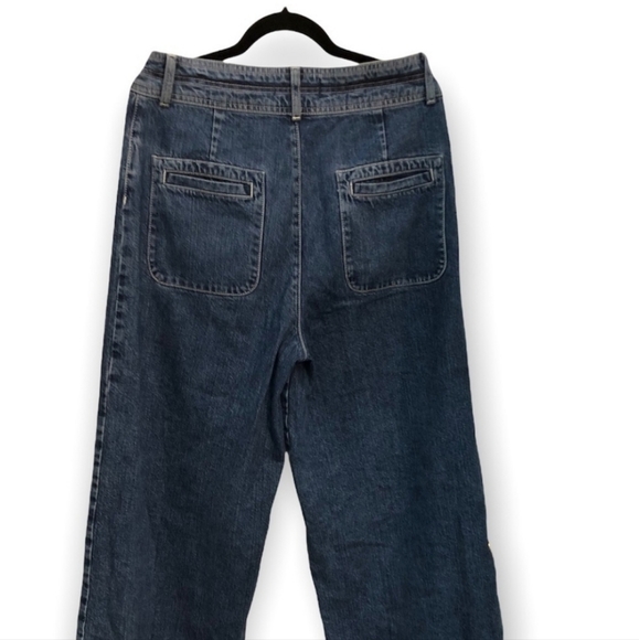Womens We the Free Colette button down wide flare, high waist jean 31 - Picture 6 of 9